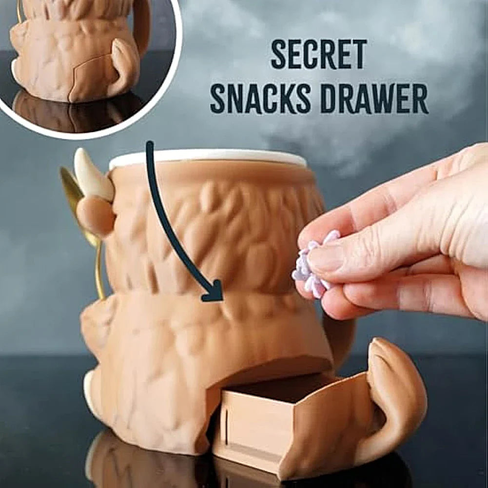 Reusable Highland Cow Ice Pint Holder W/ Snack Drawer & Handle 3D Printed Ice Cream Pint Containers Beer Can Sleeves Ideal Gifts